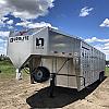 Alum 2027 Duralite 8'x30' Trail Drive (96"x30') Aluminum Stock Trailer 54" Wide Side Door 3x8000 lb Axles at FM Trailer World
