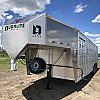 Alum 2027 Duralite 8'x30' Trail Drive (96"x30') Aluminum Stock Trailer 54" Wide Side Door 3x8000 lb Axles at FM Trailer World