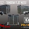 Charcoal 2026 Rainbow Trailers 6'x12' Prairie Road Cargo Trailer Tandem Axle Barn Doors 2x3500 lb Axles at FM Trailer World
