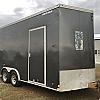 Charcoal 2018 Wells Cargo 8.5'x16' Rear Barn Doors w/2-5200# Axles at FM Trailer World