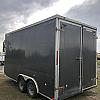 Charcoal 2018 Wells Cargo 8.5'x16' Rear Barn Doors w/2-5200# Axles at FM Trailer World