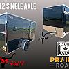 Black 2027 Rainbow Trailers 6'x12' Prairie Road Cargo Trailer Single Axle Black Ramp 1x3500 lb Axle at FM Trailer World