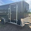 Black 2027 Rainbow Trailers 6'x12' Prairie Road Cargo Trailer Single Axle Black Ramp 1x3500 lb Axle at FM Trailer World