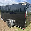 Black 2027 Rainbow Trailers 6'x12' Prairie Road Cargo Trailer Single Axle Black Ramp 1x3500 lb Axle at FM Trailer World