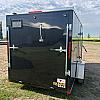 Black 2027 Rainbow Trailers 6'x12' Prairie Road Cargo Trailer Single Axle Black Ramp 1x3500 lb Axle at FM Trailer World