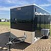 Black 2027 Rainbow Trailers 6'x12' Prairie Road Cargo Trailer Single Axle Black Ramp 1x3500 lb Axle at FM Trailer World