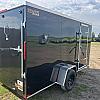 Black 2027 Rainbow Trailers 6'x12' Prairie Road Cargo Trailer Single Axle Black Ramp 1x3500 lb Axle at FM Trailer World