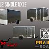 Charcoal 2027 Rainbow Trailers 6'x12' Prairie Road Cargo Trailer Single Axle Charcoal Ramp 1x3500 lb Axle at FM Trailer World