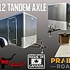 Charcoal 2027 Rainbow Trailers 6'x12' Prairie Road Cargo Trailer Tandem Ramp Door Charcoal 2x3500 lb Axles at FM Trailer World