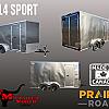 Charcoal 2027 Rainbow Trailers 7'x14' Prairie Road Cargo Sport Trailer Tandem Charcoal Barn - V Nose  - 2x3500 lb Axles at FM Trailer World