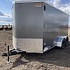 Charcoal 2027 Rainbow Trailers 7'x14' Prairie Road Cargo Sport Trailer Tandem Charcoal Barn - V Nose  - 2x3500 lb Axles at FM Trailer World