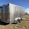 Charcoal 2027 Rainbow Trailers 7'x14' Prairie Road Cargo Sport Trailer Tandem Charcoal Barn - V Nose  - 2x3500 lb Axles at FM Trailer World