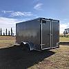 Charcoal 2027 Rainbow Trailers 7'x14' Prairie Road Cargo Sport Trailer Tandem Charcoal Barn - V Nose  - 2x3500 lb Axles at FM Trailer World