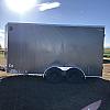 Charcoal 2027 Rainbow Trailers 7'x14' Prairie Road Cargo Sport Trailer Tandem Charcoal Barn - V Nose  - 2x3500 lb Axles at FM Trailer World