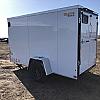 White 2027 Rainbow Trailers 5'x10' Prairie Road Cargo Trailer Single Axle White Ramp Door 1x3500 lb Axle at FM Trailer World