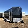 Black 2027 Rainbow Trailers 7'x16' Prairie Road Cargo Trailer Tandem V Nose 84" Ramp Door 2x3500 lb Axles at FM Trailer World