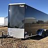 Black 2027 Rainbow Trailers 7'x16' Prairie Road Cargo Trailer Tandem V Nose 84" Ramp Door 2x3500 lb Axles at FM Trailer World