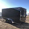 Black 2027 Rainbow Trailers 7'x16' Prairie Road Cargo Trailer Tandem V Nose 84" Ramp Door 2x3500 lb Axles at FM Trailer World