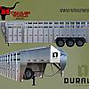 2027 Duralite 7.5x30' Trail Drive (90") Aluminum Stock Trailer Wide Side Door 3x7000 lb Axles at FM Trailer World