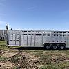 2027 Duralite 7.5x30' Trail Drive (90") Aluminum Stock Trailer Wide Side Door 3x7000 lb Axles at FM Trailer World