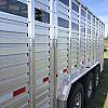 2027 Duralite 7.5x30' Trail Drive (90") Aluminum Stock Trailer Wide Side Door 3x7000 lb Axles at FM Trailer World