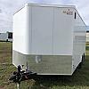 White 2027 Rainbow Trailers 8'.5x16' Prairie Road Cargo Trailer Ramp Door - V Nose  - 2x5200 lb Axles at FM Trailer World