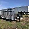 2027 Duralite 7.5x30' Trail Drive (90") Aluminum Stock Trailer Wide Side Door 3x7000 lb Axles at FM Trailer World