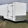White 2027 Rainbow Trailers 8'.5x16' Prairie Road Cargo Trailer Ramp Door - V Nose  - 2x5200 lb Axles at FM Trailer World
