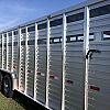 2027 Duralite 7.5x30' Trail Drive (90") Aluminum Stock Trailer Wide Side Door 3x7000 lb Axles at FM Trailer World