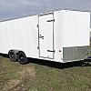 White 2027 Rainbow Trailers 8'.5x16' Prairie Road Cargo Trailer Ramp Door - V Nose  - 2x5200 lb Axles at FM Trailer World