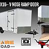 White 2027 Rainbow Trailers 8'.5x16' Prairie Road Cargo Trailer Ramp Door - V Nose  - 2x5200 lb Axles at FM Trailer World
