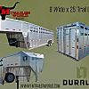 Alum 2027 Duralite 8'x25' Trail Drive (96"x25') Aluminum Stock Trailer 54" Wide Side Door 2x8000 lb Axles at FM Trailer World