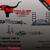 Black 2027 Rainbow Trailers 20' HD Equipment Trailer Flip Up Ramps 2x7,000 lb Axles at FM Trailer World