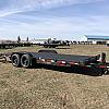 Black 2027 Rainbow Trailers 20' HD Equipment Trailer Flip Up Ramps 2x7,000 lb Axles at FM Trailer World