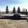Black 2027 Rainbow Trailers 20' HD Equipment Trailer Flip Up Ramps 2x7,000 lb Axles at FM Trailer World