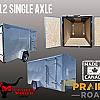 White 2026 Rainbow Trailers 6'x12' Prairie Road Cargo Trailer Single Axle White Barn Door 1x3500 lb Axle at FM Trailer World