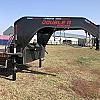 Black 2027 Double A 30' Pro Gooseneck Flatdeck Trailer 3x7,000 lb Axles at FM Trailer World