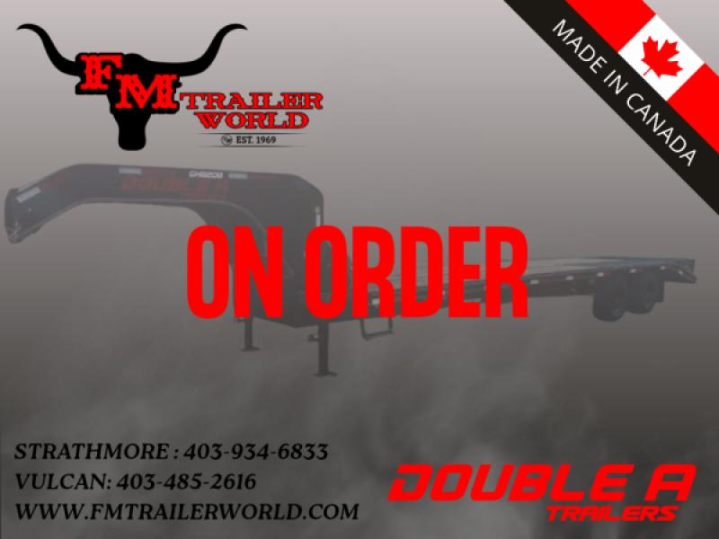 Ranger Green 2027 Double A 32' Pro Gooseneck Flatdeck Trailer 2x10,000 lb Axles at FM Trailer World
